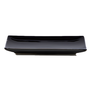 Square Cocktail Plate (Black) - 15cm - Image 1