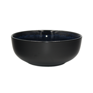 Round Bowl ( Black with blue inner ) - 10cm - Image 1